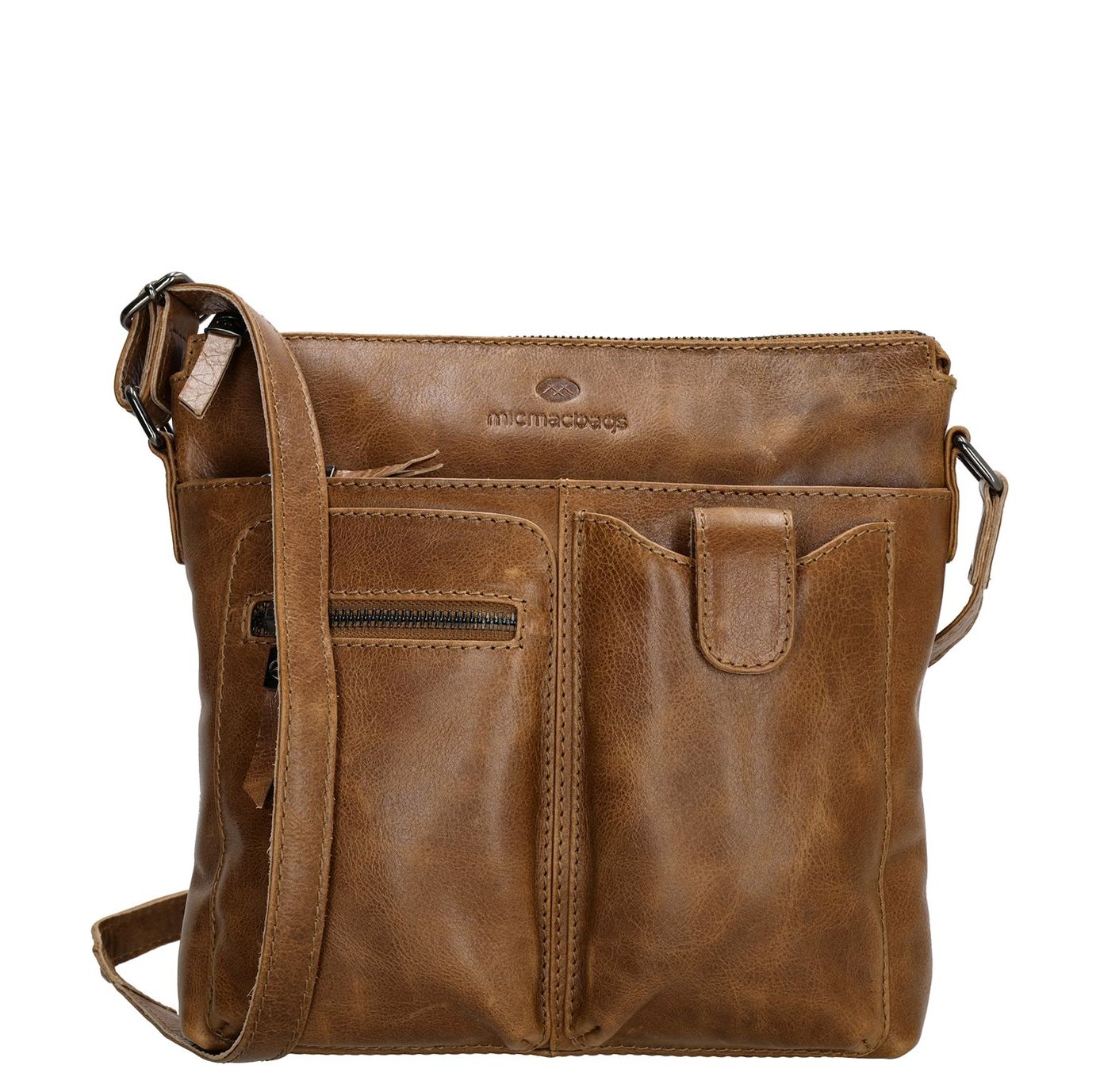 Hide Stitches schoudertas bruin