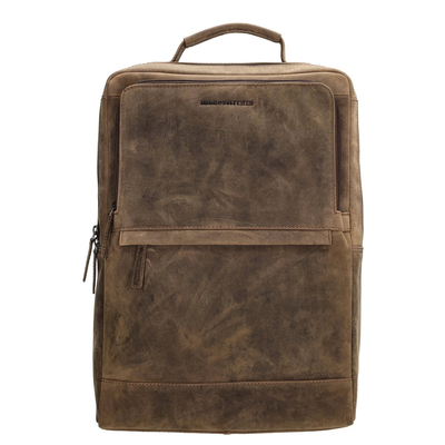 Hide & Stitches Idaho Rustic Rugzak donkerbruin