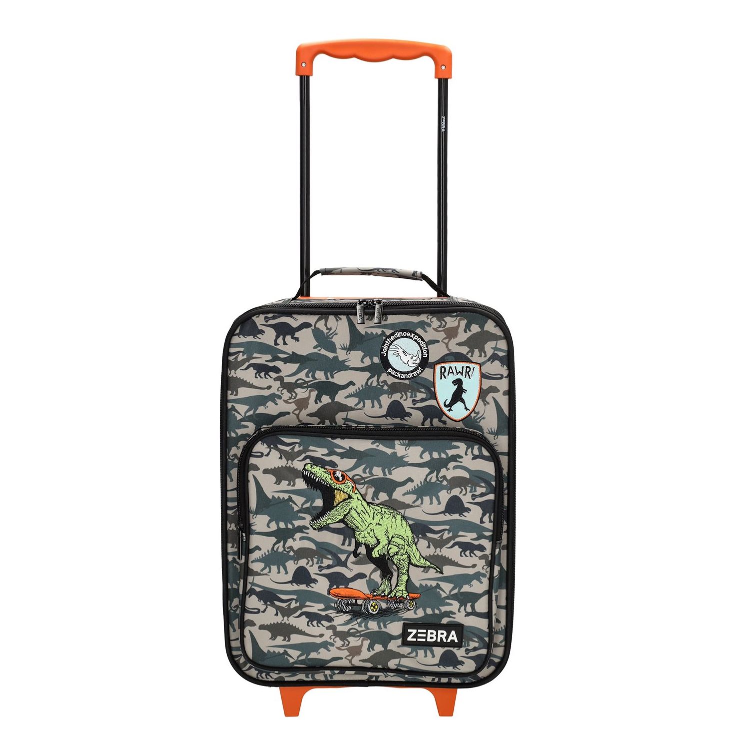 Zebra Trends koffer - trolley - kinderkoffer - Adventure dino green