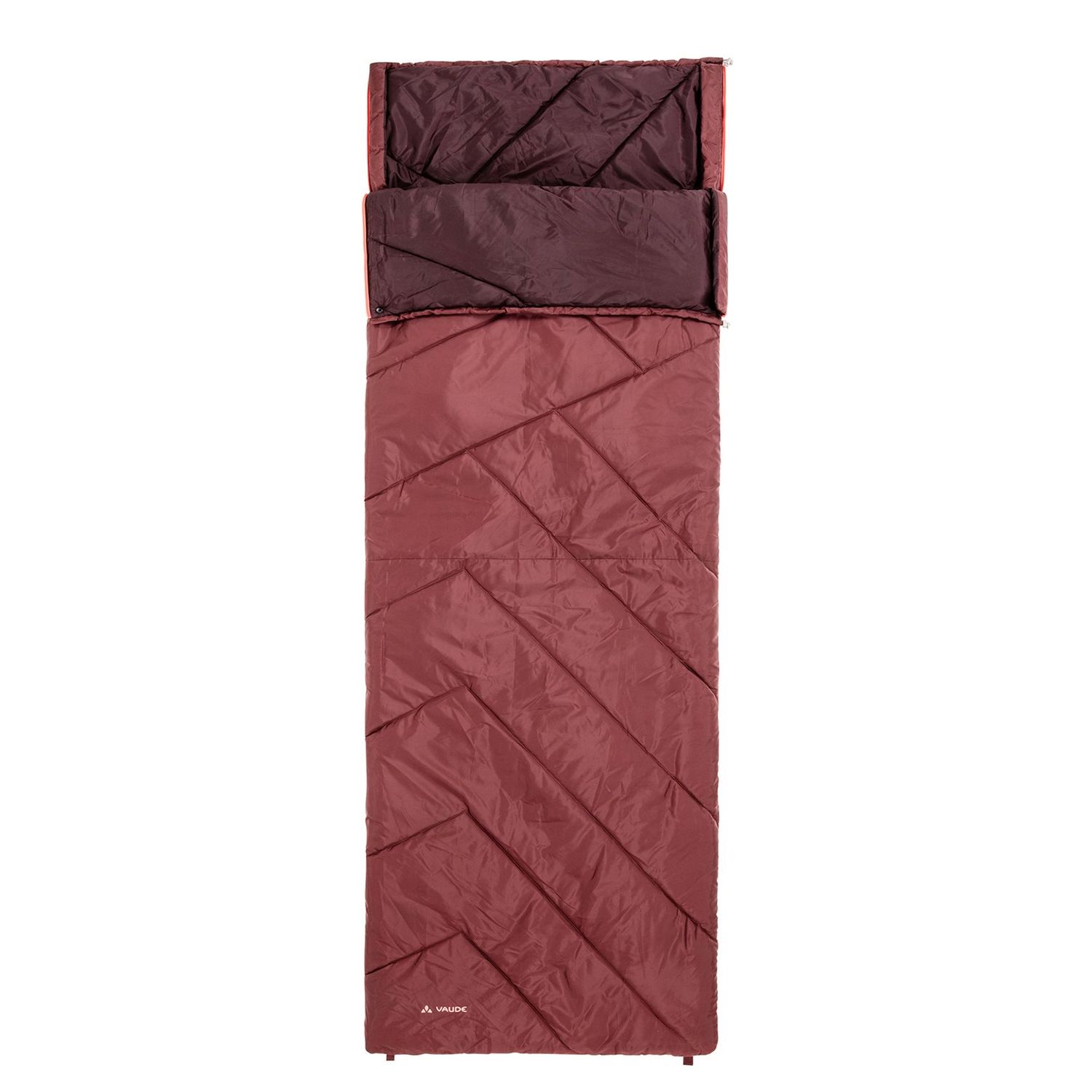 Travelbags Vaude Navajo Sleepingbag 500 II SYN Zip Left dark cherry aanbieding