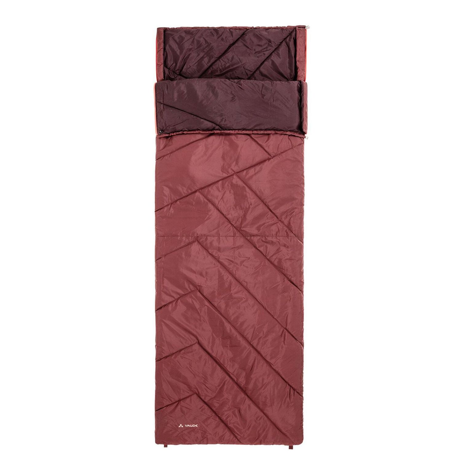 Travelbags Vaude Navajo Sleepingbag 500 S II SYN Zip Left dark cherry aanbieding