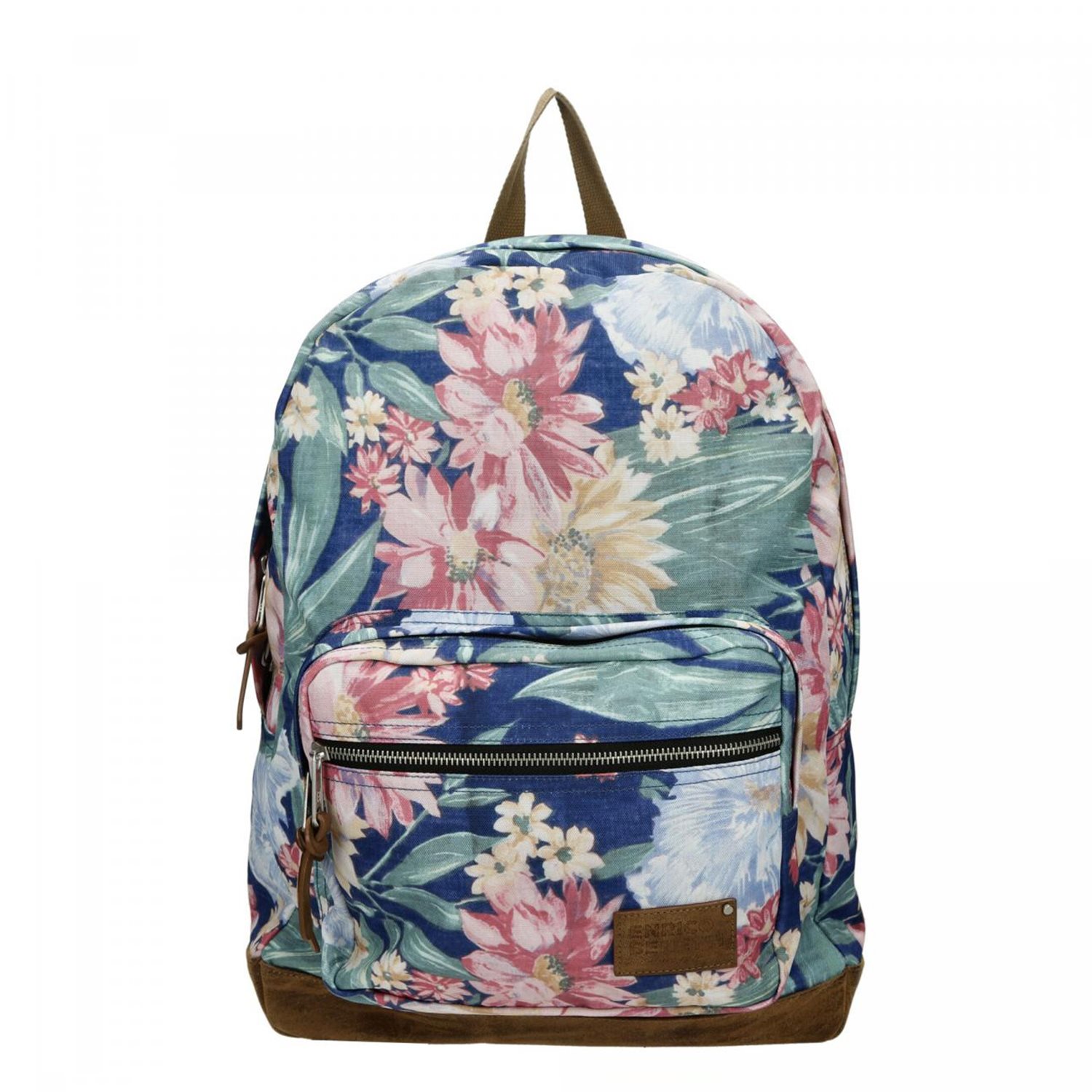 Enrico Benetti Santiago Laptop Rugzak 15" donkerblauw bloemen backpack