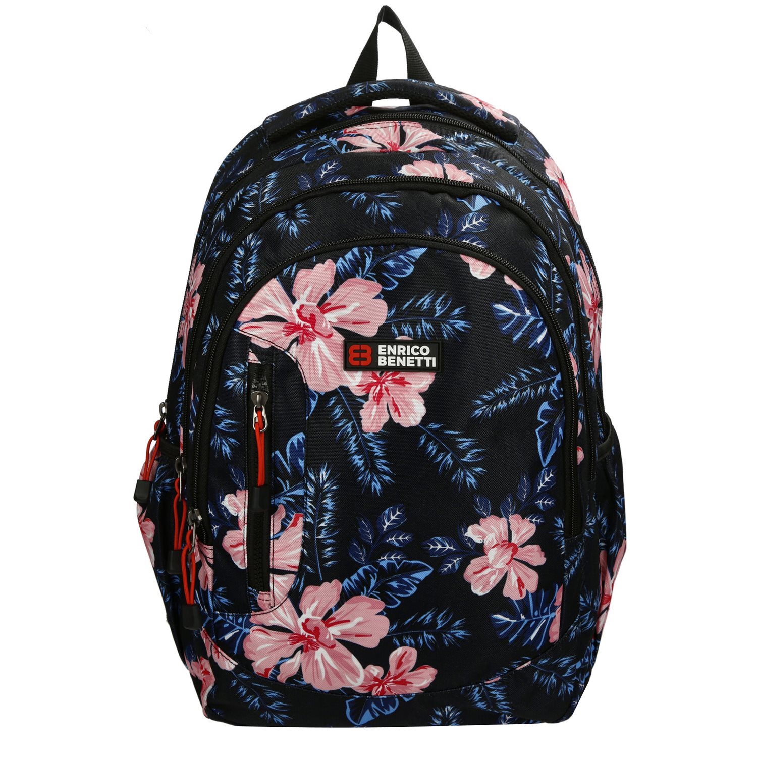 Enrico Benetti Capetown Rugtas 15&apos;&apos; black flower backpack
