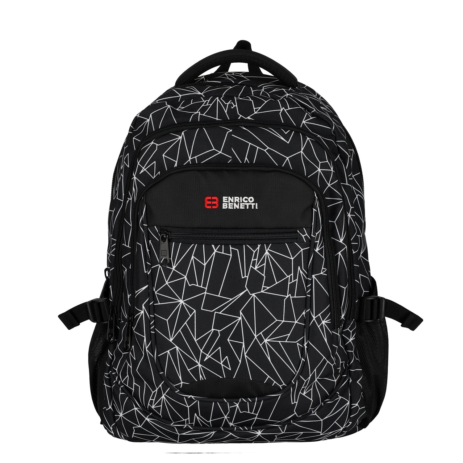 Enrico Benetti Santa Cruz 17.3" Laptop Rugtas zwart wit Laptoprugzak