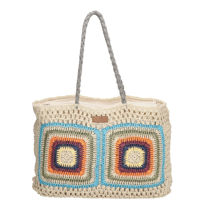 PE Florence Natural Life Schoudertas licht natuur turquoise