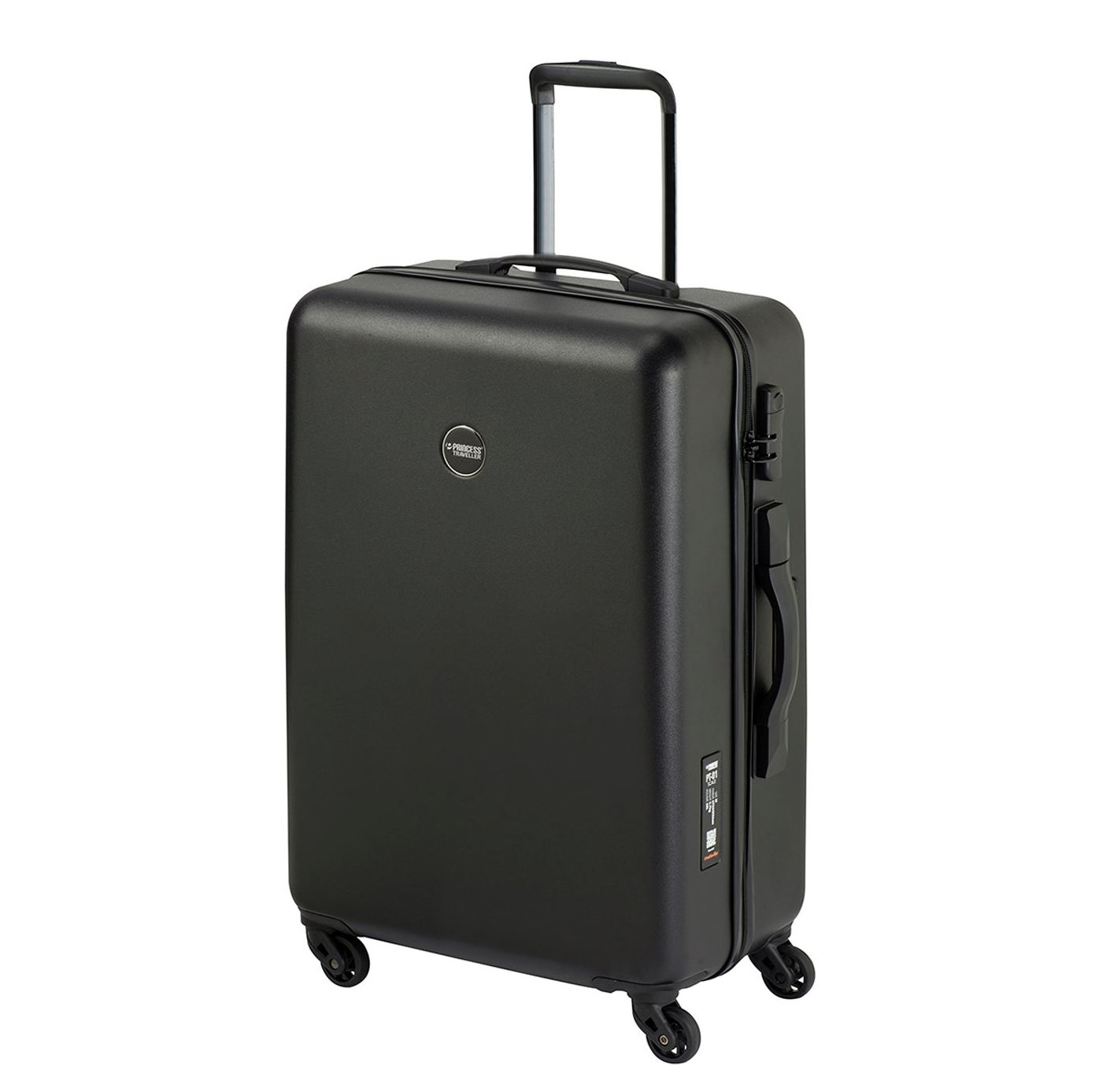 Princess Traveller PT01 Scale - Reiskoffer met geintegreerde weegschaal - Pitch Black - M - 66cm