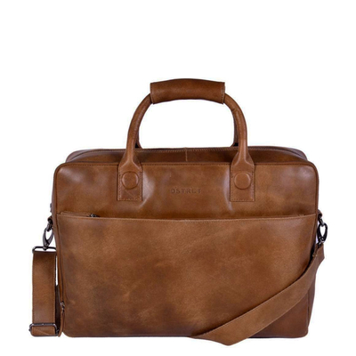 DSTRCT Fletcher Street Business Laptoptasche 17,3 Zoll + Schlüsselanhänger cognac