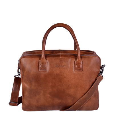DSTRCT Fletcher Street Business Laptoptasche 15,6 Zoll + Schlüsselanhänger cognac