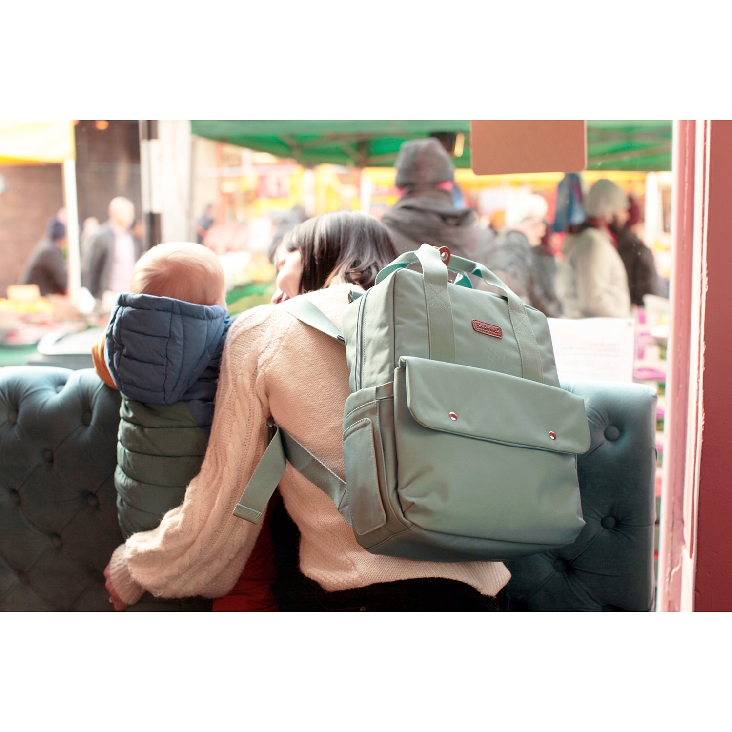 Zaino ROLL in tessuto eco friendly Grigio