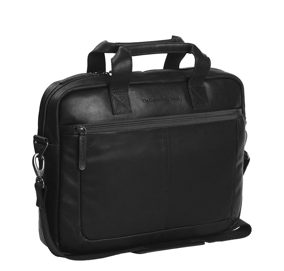 The Chesterfield Brand Calvi Laptoptas 15.6'' black schoudertas heren