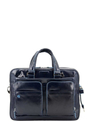 Piquadro Blue Square Organized Laptop & iPad Case night blue