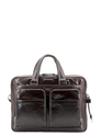 Piquadro Blue Square Organized Laptop & iPad Case brown