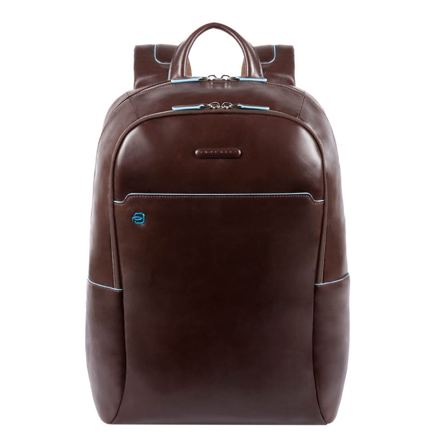 Piquadro Blue Square laptoptas bruin en blauw
