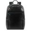 Piquadro Blue Square Computer Backpack with iPad Compartment black