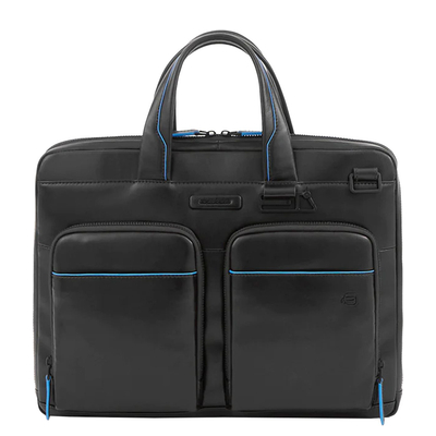 Piquadro Blue Square Computer Portfolio Briefcase 14'' black
