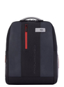 Piquadro Urban Leather Computer Backpack 14" grey/black