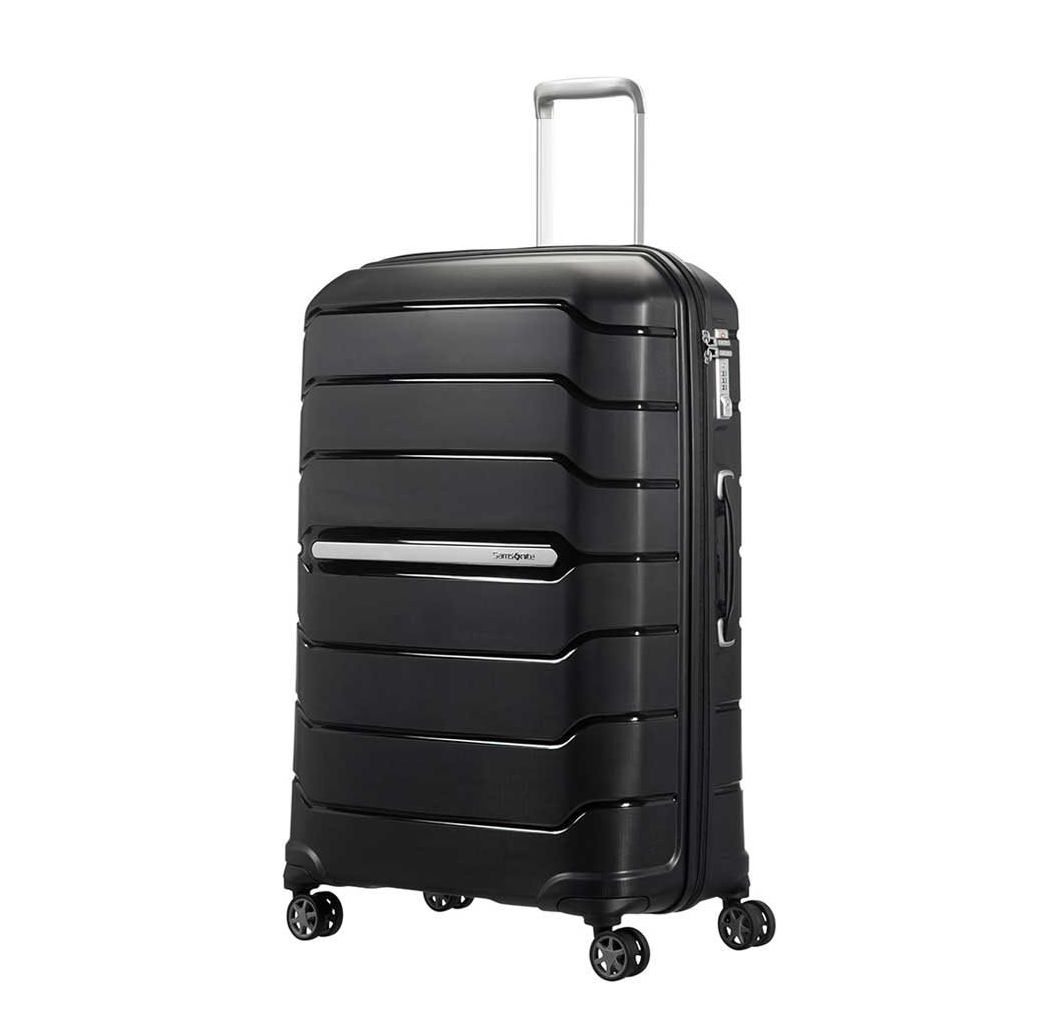 Travelbags Samsonite Flux Spinner 75 Expandable black hardcase koffer aanbieding