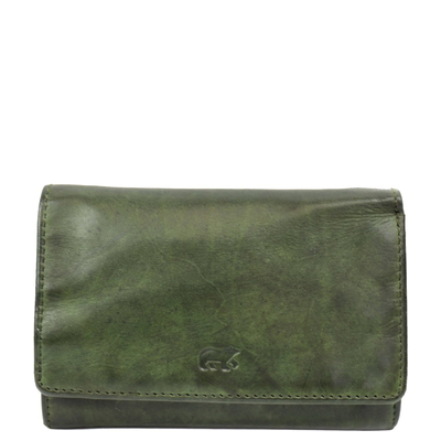 Bear Design Flappie Portemonnee green