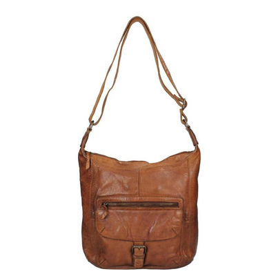 Bear Design Cow Lavato Dames Schoudertas cognac