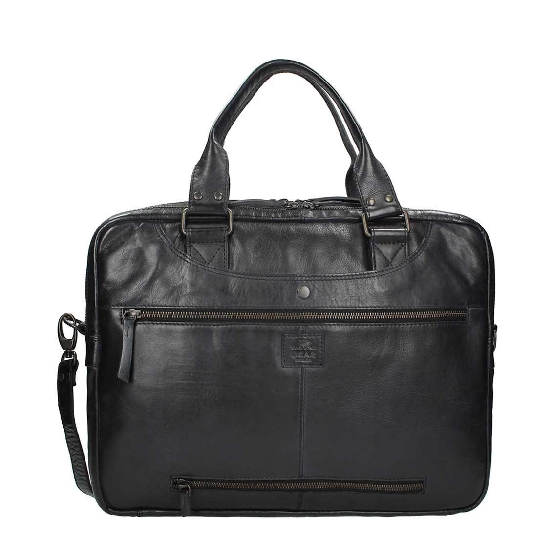 Bear Design Cow Lavato schoudertas zwart