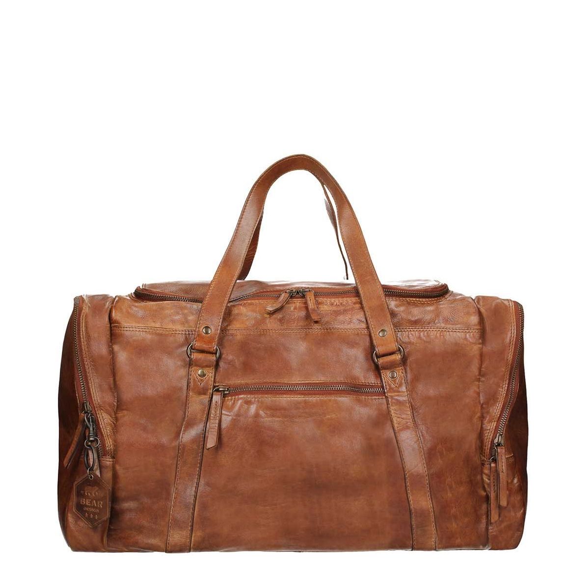 Bear Design Cow Lavato weekendtas bruin