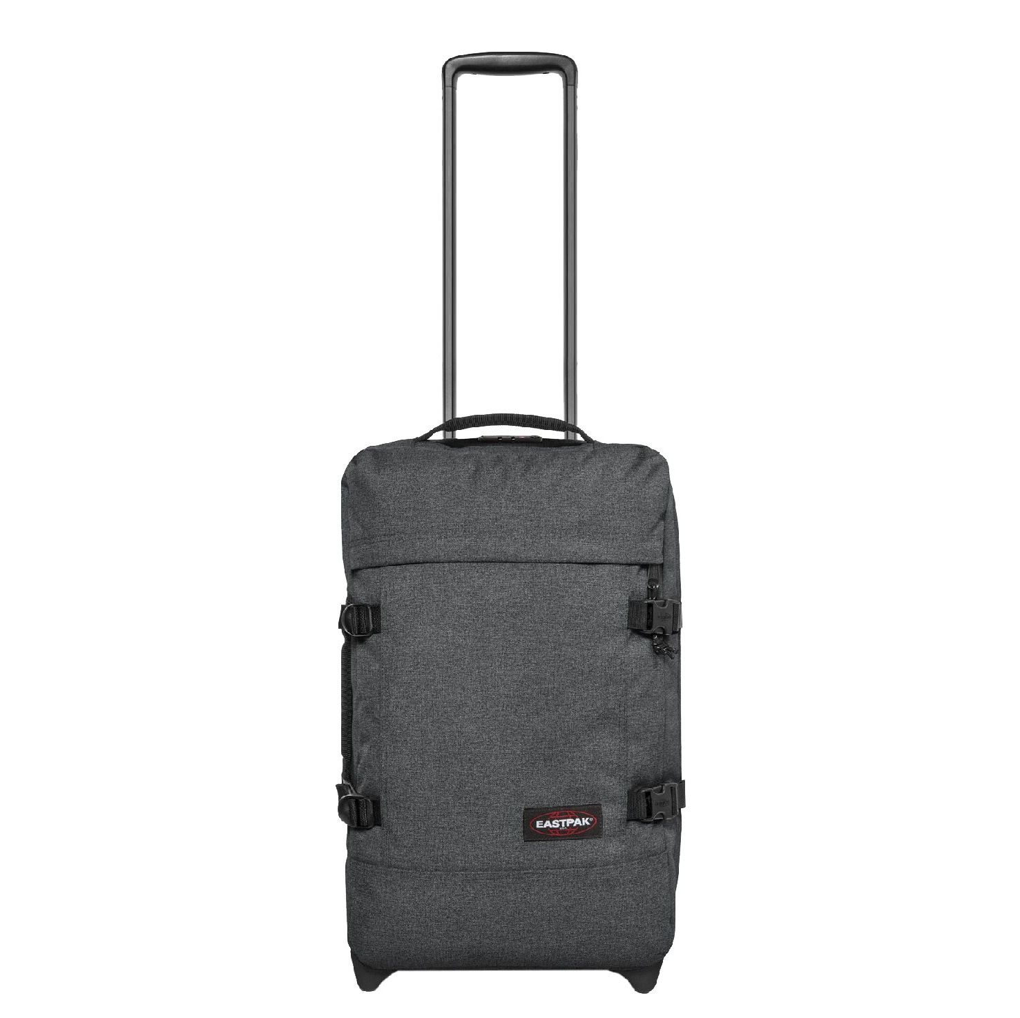Travelbags Eastpak Strapverz S Reistas black denimreistas met wielen handbagage aanbieding