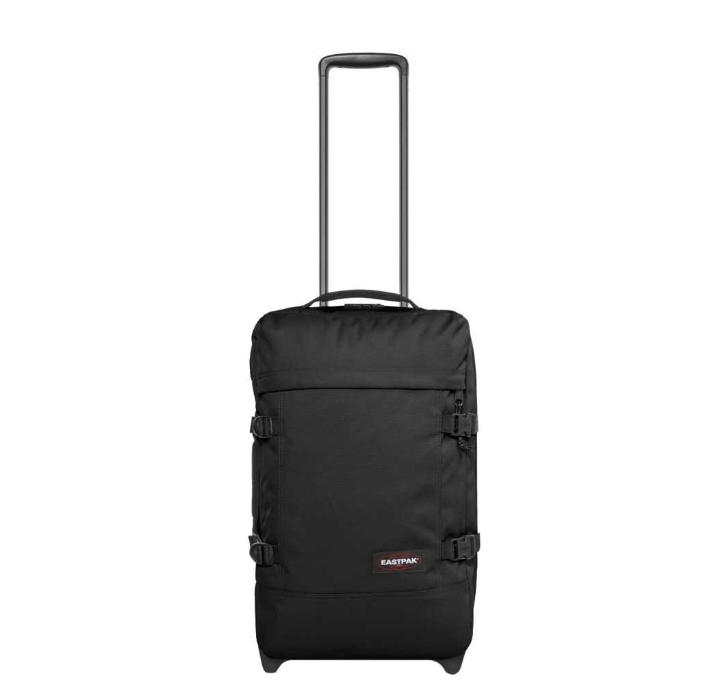 Travelbags Eastpak Strapverz Trolley Backpack S blackreistas met wielen handbagage aanbieding