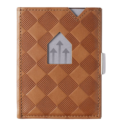 Exentri Leather Wallet RFID sand chess