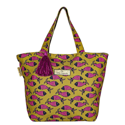 Little Legends Beach Bag Fish Indian pink