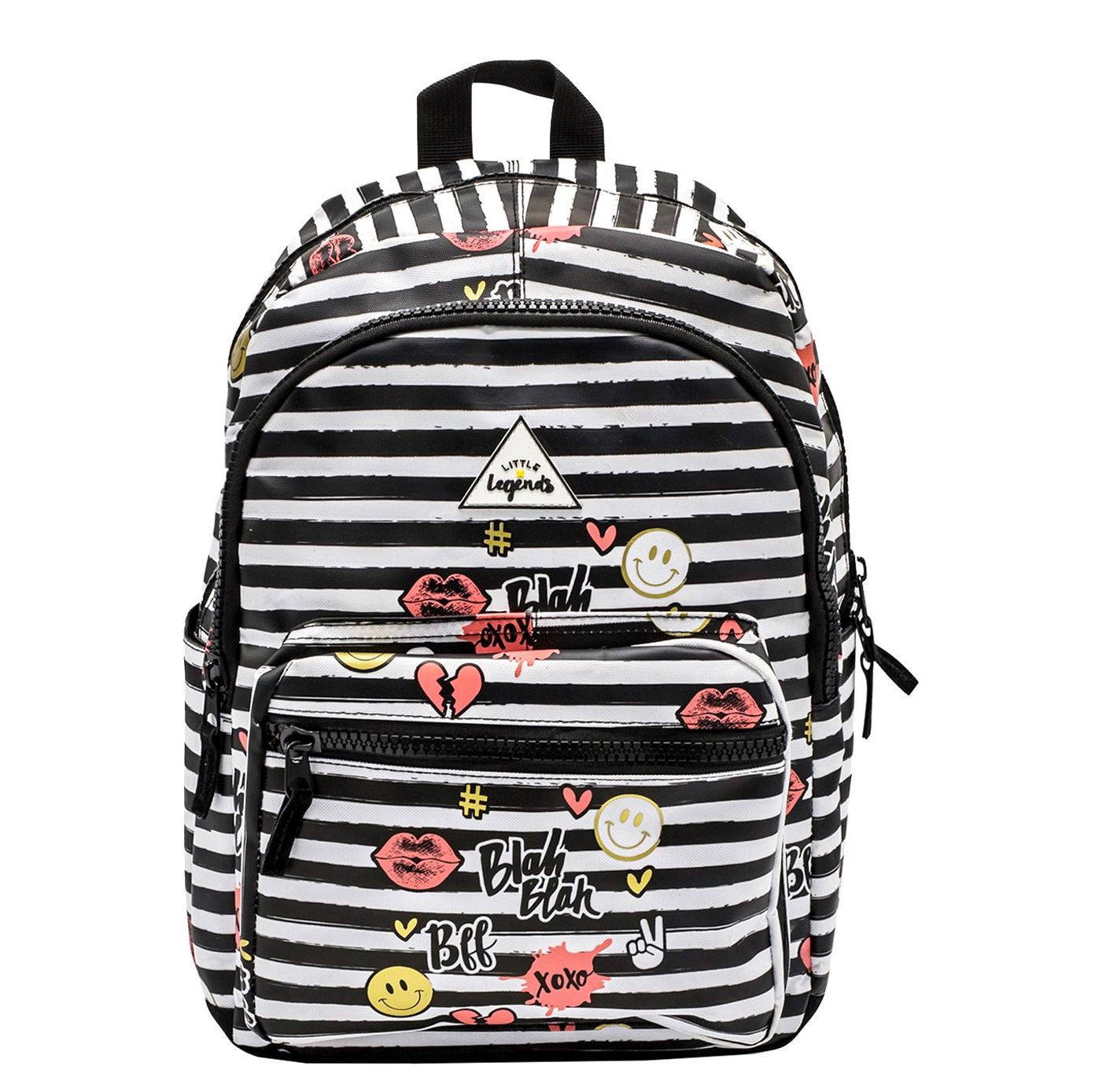 Little Legends rugzak zwart, roze, wit en multicolor