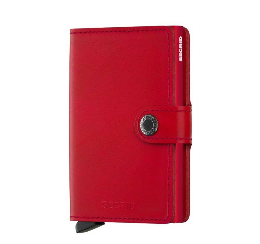Secrid Miniwallet Portemonnee red leather pasjeshouder