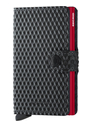 Secrid Miniwallet Portemonnee Cubic black & red