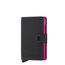 Secrid Miniwallet Portemonnee Matte black & fuchsia