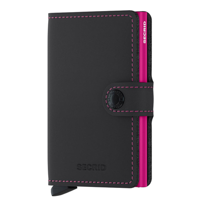 Secrid Miniwallet Portemonnee Matte black & fuchsia
