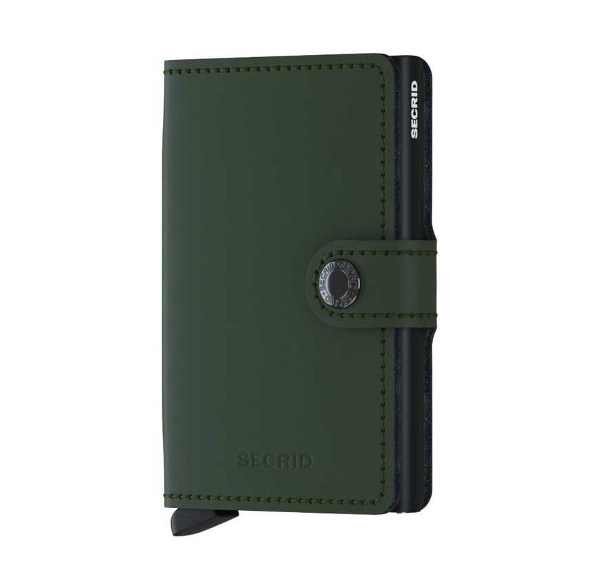 Secrid Miniwallet Portemonnee Matte green / black pasjeshouder