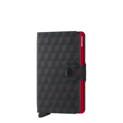 Secrid Miniwallet Portemonnee Optical black & red