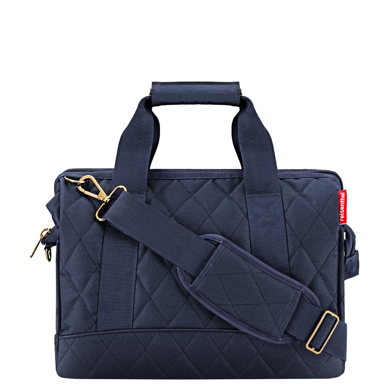 Reisenthel Allrounder M weekendtas blauw en goud