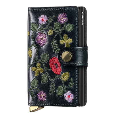 Secrid Miniwallet Premium Stitch Floral black