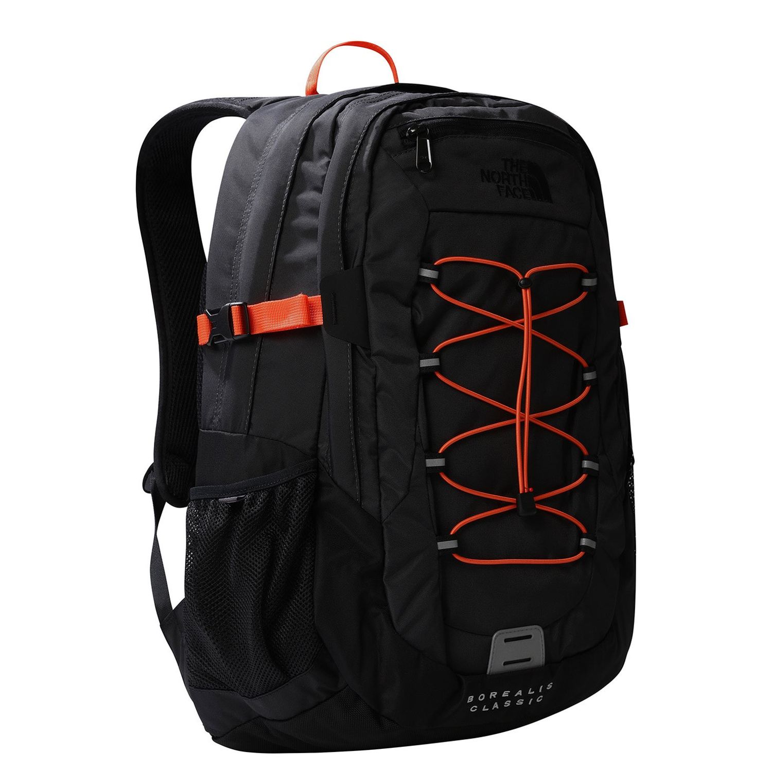 The North Face Borealis Classic schooltas oranje en grijs