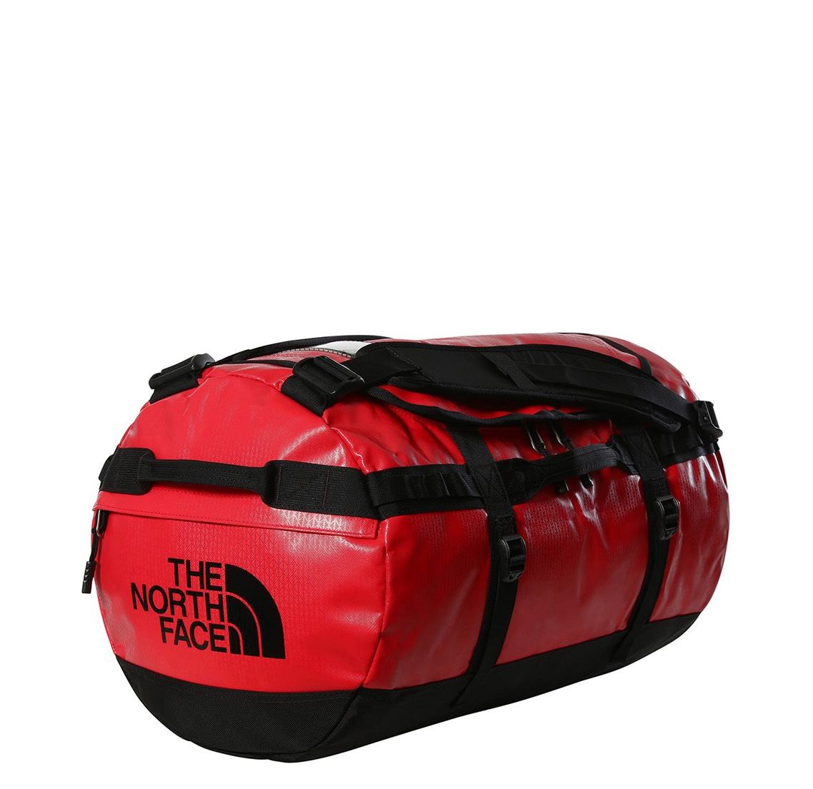 The North Face Base Camp Duffel S weekendtas zwart en rood