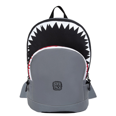 Pick & Pack Shark Shape Backpack M visible grey