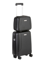 CarryOn Skyhopper 4 rollen Trolley 55 + Beautycase Set black