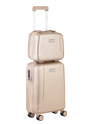 CarryOn Skyhopper 4 Wiel Trolley 55 + Beautycase Set champagne