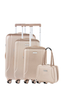 CarryOn Skyhopper 4-teilige Kofferset Beautycase/S/M/L champagne