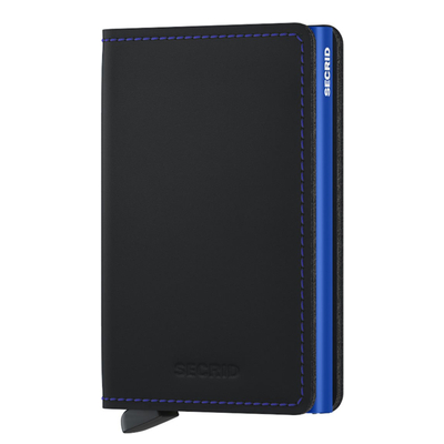 Secrid Slimwallet Portemonnaie Matte black & blue