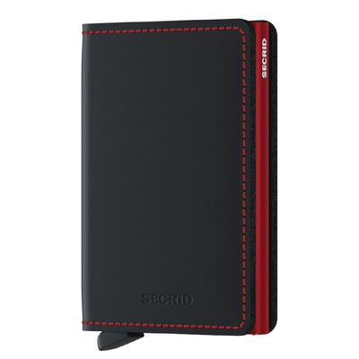 Secrid Slimwallet Portemonnaie Matte black & red