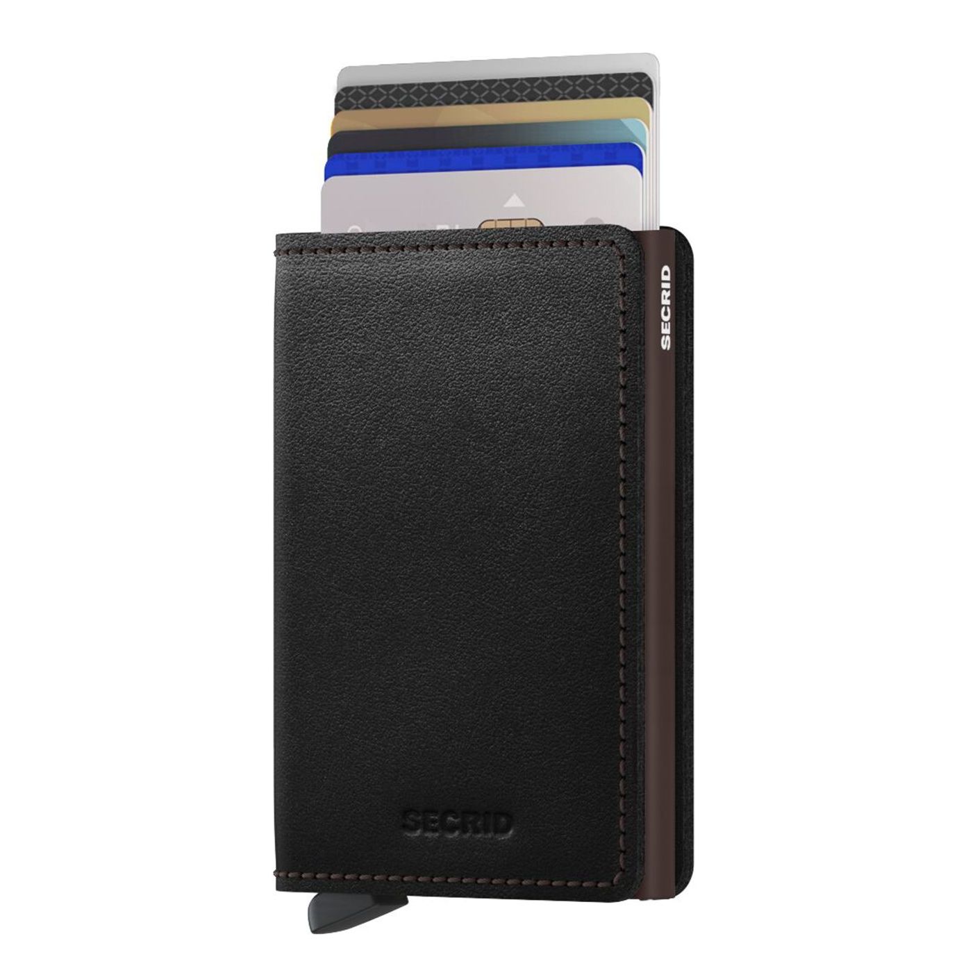 Secrid Slim Wallet Pasjeshouders bruin, zwart en multicolor