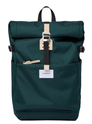 Sandqvist Ilon Backpack dark green with natural leather