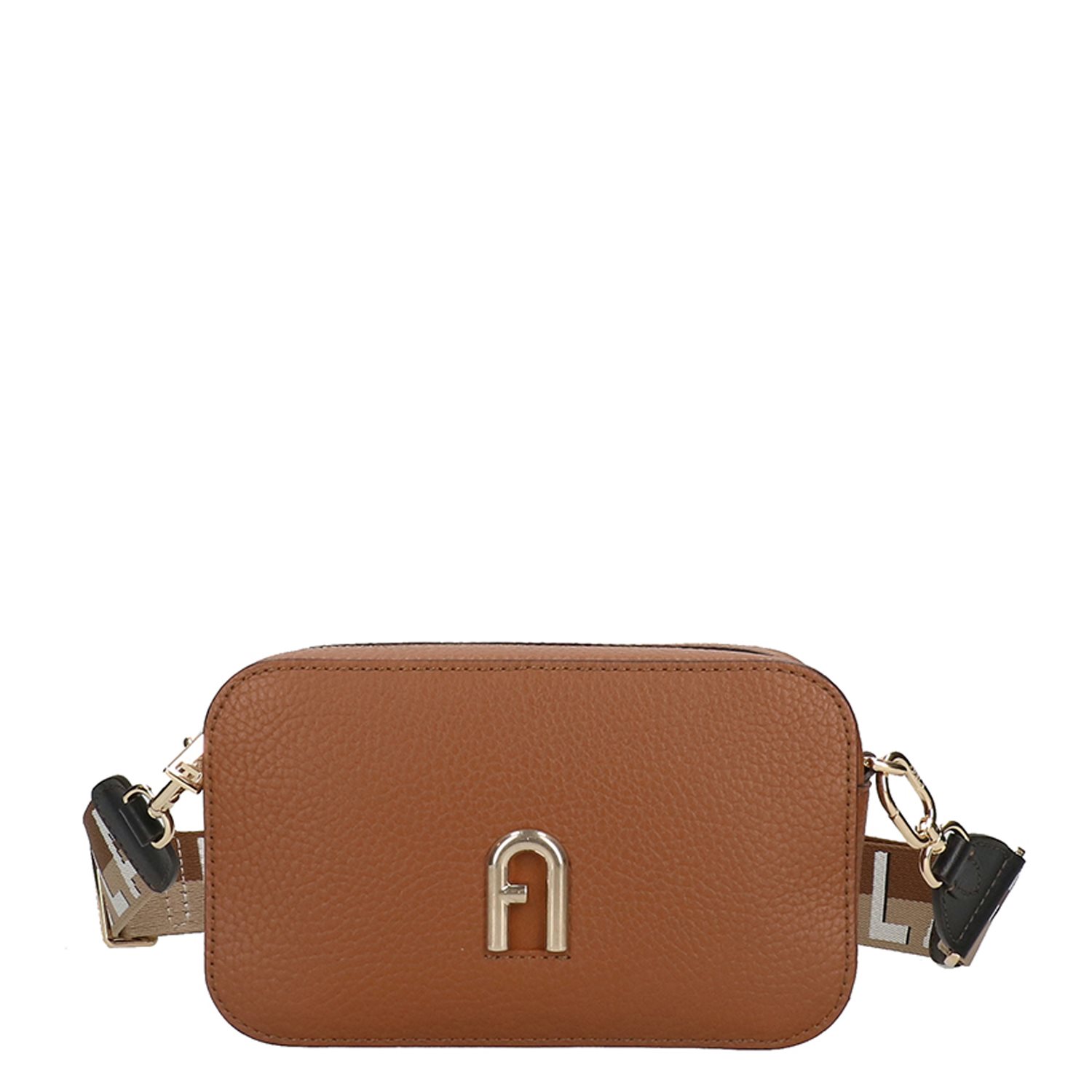 Furla Primula Mini C.Body Webbing Strap cognac crossbody dames