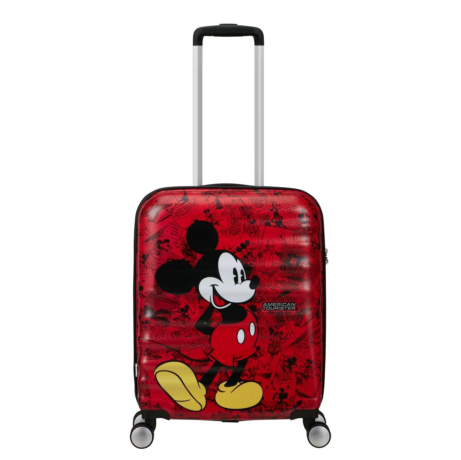 Travelbags American Tourister Wavebreaker Disney Spinner 55/20 TSA mickey comics red hardcase koffer aanbieding